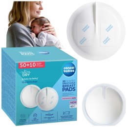 60x Wkładki laktacyjne CANPOL Jednorazowe Bardzo Chłonne Dyskretne Wygodne