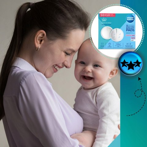60x Wkładki laktacyjne CANPOL Jednorazowe Bardzo Chłonne Dyskretne Wygodne