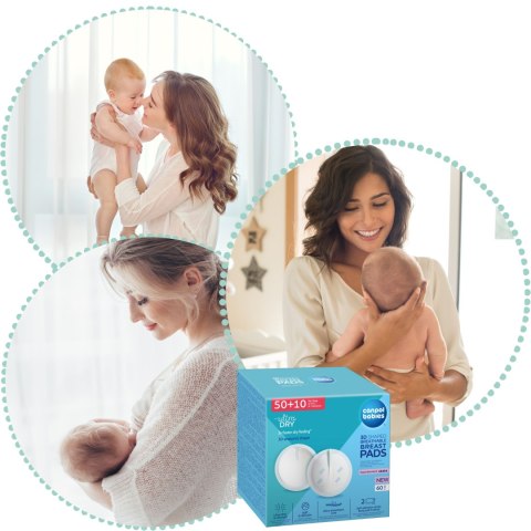 60x Wkładki laktacyjne CANPOL Jednorazowe Bardzo Chłonne Dyskretne Wygodne