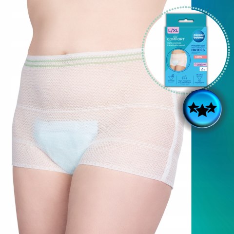 Canpol Wielorazowe Majtki poporodowe L/XL Oddychające Siateczkowe x2 szt