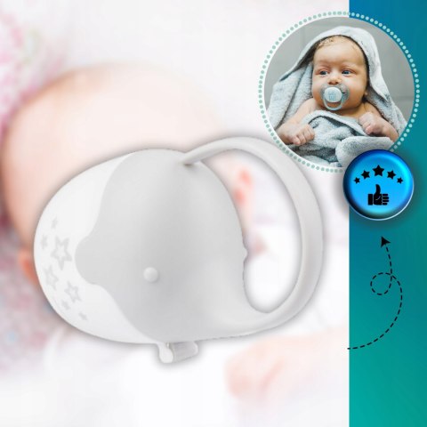 Etui na smoczek Bezpieczny Uniwersalny pojemnik na smoczki Słonik 7cm x 3cm