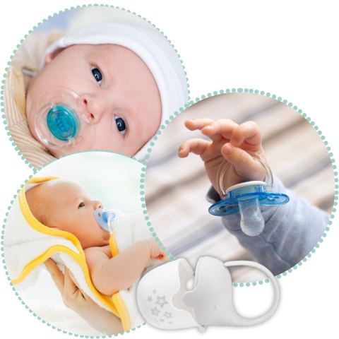 Etui na smoczek Bezpieczny Uniwersalny pojemnik na smoczki Słonik 7cm x 3cm