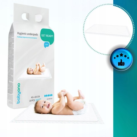 Podkłady do przewijania 40x60 Ochronne Chłonne + Paski Samoprzylepne x10szt