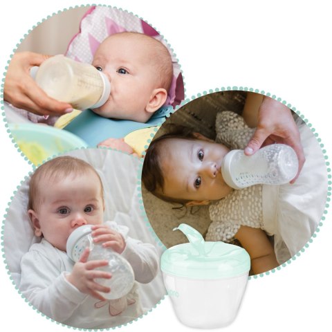 Pojemnik na mleko modyfikowane w proszku dla niemowląt Duże Wygodne 130 ml