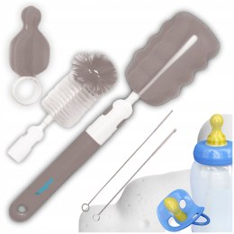 Szczotka do mycia butelek i smoczków Wygodne Wymienne Końcówki Zestaw 5el