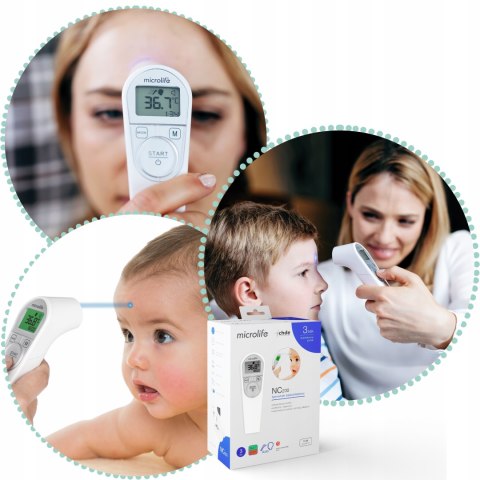 Termometr Bezdotykowy Microlife NC200 Elektroniczny Precyzyjny Wyświetlacz LED Termometr Bezdotykowy Microlife NC200 Elektroniczny Precyzyjny Wyświetlacz LED